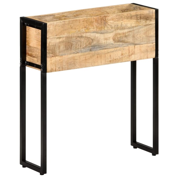vidaXL - Plantenbak - 60x20x68 - cm - ruw - mangohout