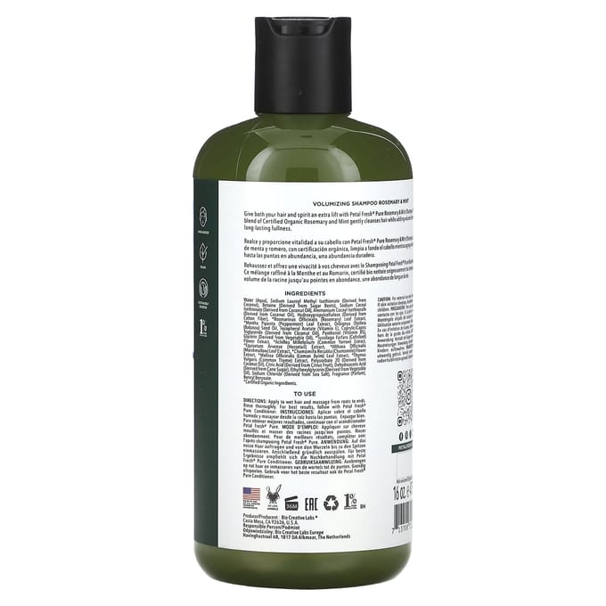 Petal Fresh, Volumizing Shampoo, Rosemary & Mint, 16 fl oz (475 ml)