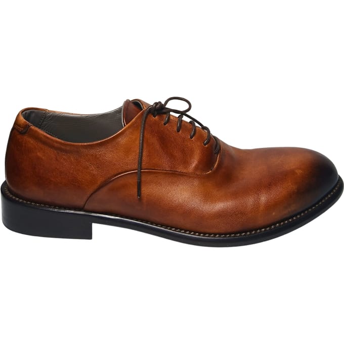 pb10142M9cvit215 Pollini Man Bruin leer