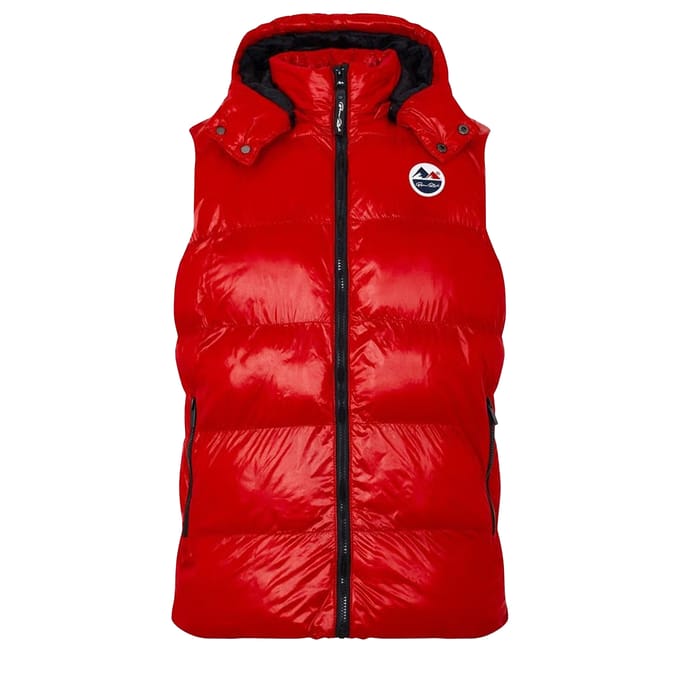 Born Rich Heren Effen Hooded Gilet (Rood)