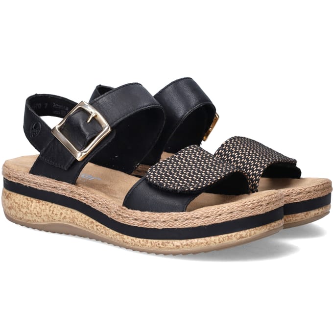 Rieker Sandalen zwart Synthetisch - Dames - Maat 41
