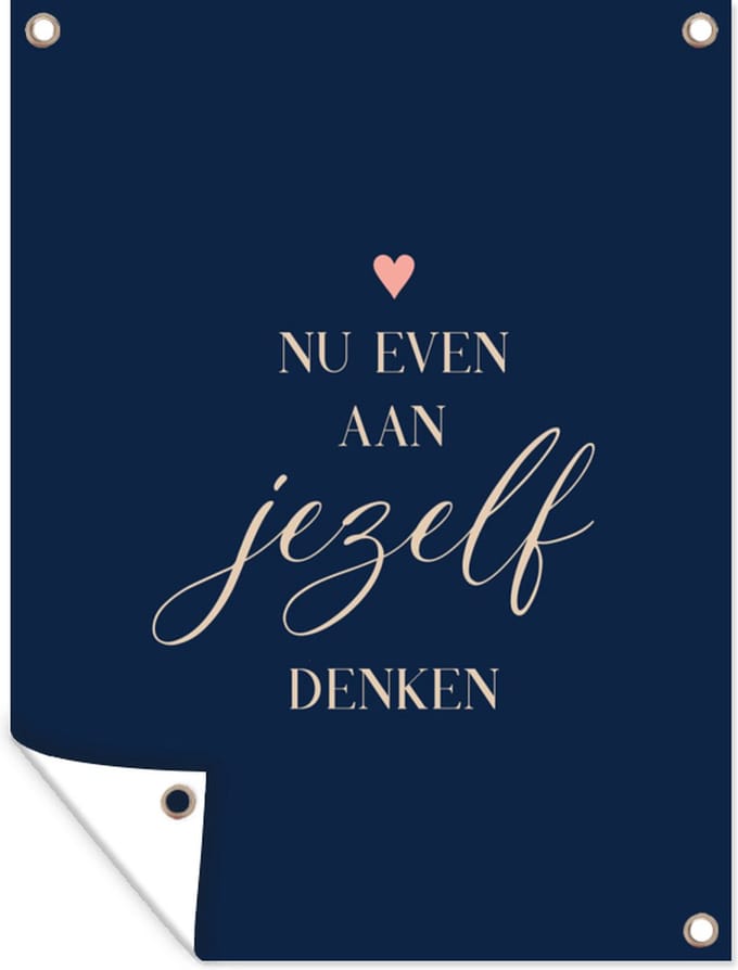 Tuin decoratie Get well soon - Quotes - Hartjes - Denken - 30x40 cm - Tuindoek