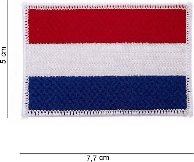 Embleem stof vlag Holland klein