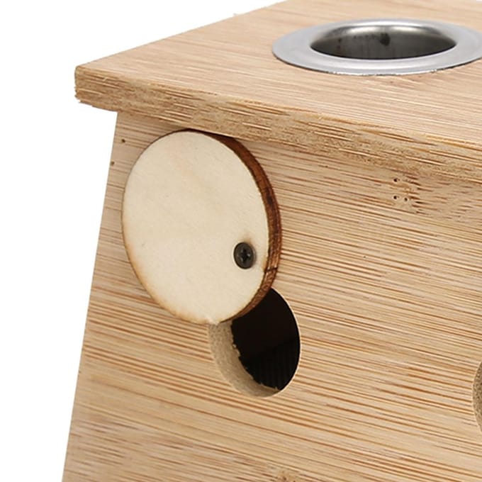 Nieuwe bamboe moxa-branderhouder voor milde therapie(2 gaten) beige