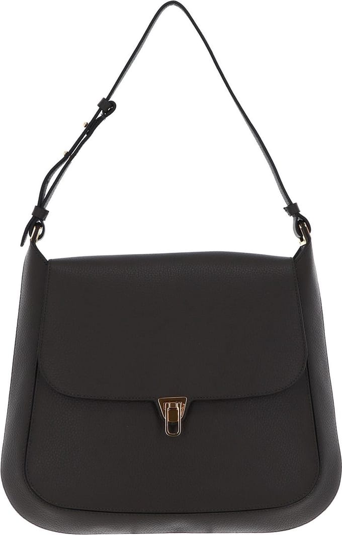 COCCINELLE Leren Handtas Schoudertas Cristhy Handbag Bark Donkergroen