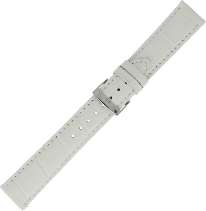 Morellato PMX017BOLLE IG Horlogebandje - Leer - Wit - 20 mm