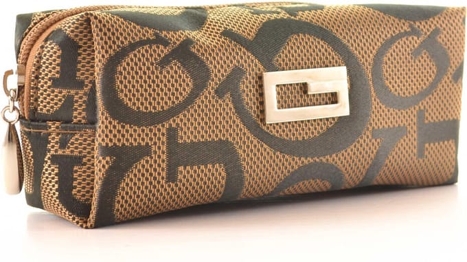 Gérard Brinard make-up boxje jacquard boxje bruin - 1 rits