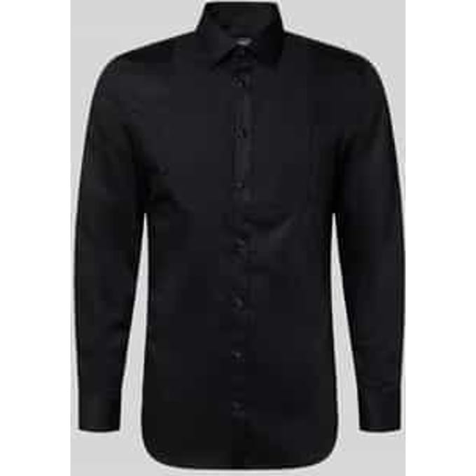 Slim fit zakelijk overhemd van katoen