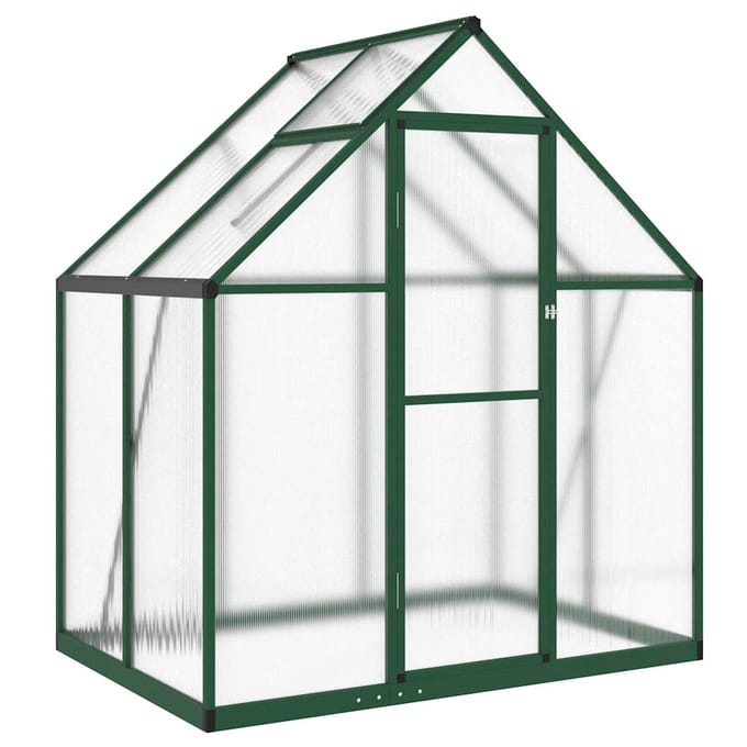vidaXL - Tuinkas - met - basisframe - 169x114x195 - cm - aluminium - groen