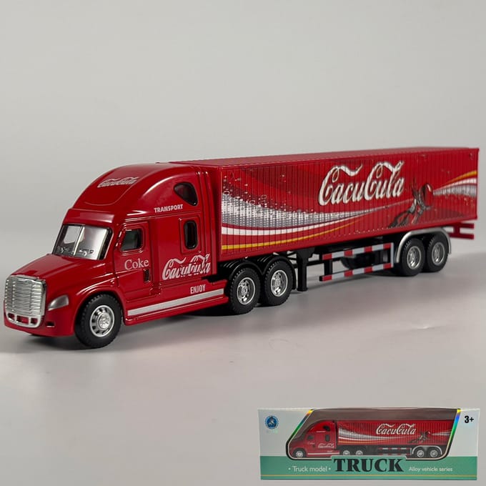 1:64 Camion Container Scania Camion Container Américain Modèle Miniature Jouet Véhicules de Transport Remorque en Métal Moulé sous Pression Avec Système à Ressort