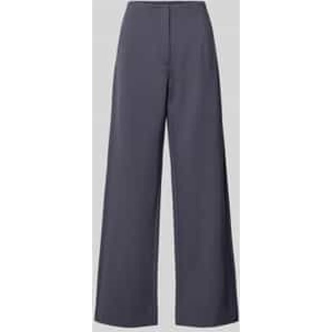 s.Oliver - female - Broek van elastische stof met hoge taille en wijde pijpen