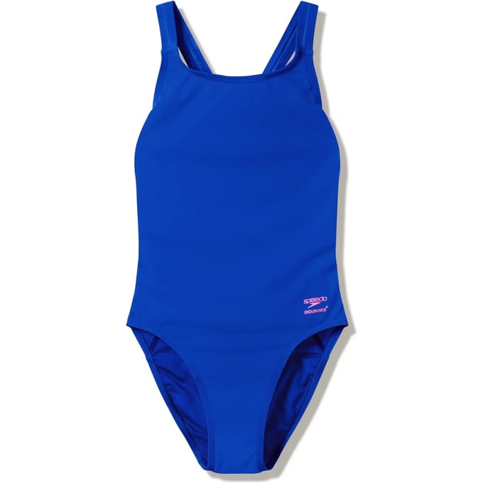 Speedo Dames Badpak Solid Leaderback Calm Kobaltblauw