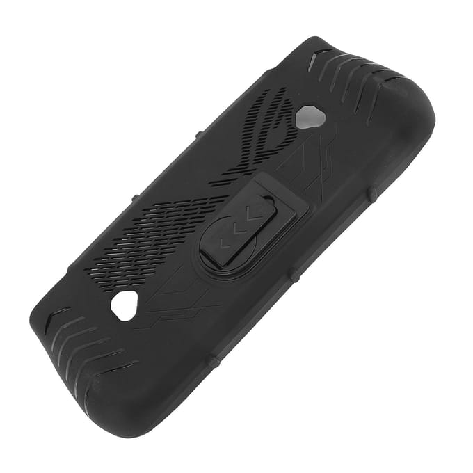Étui de protection pour ROG Ally X 2024 TPU ABS Coque de protection pour console de jeu avec support arrière Écran black