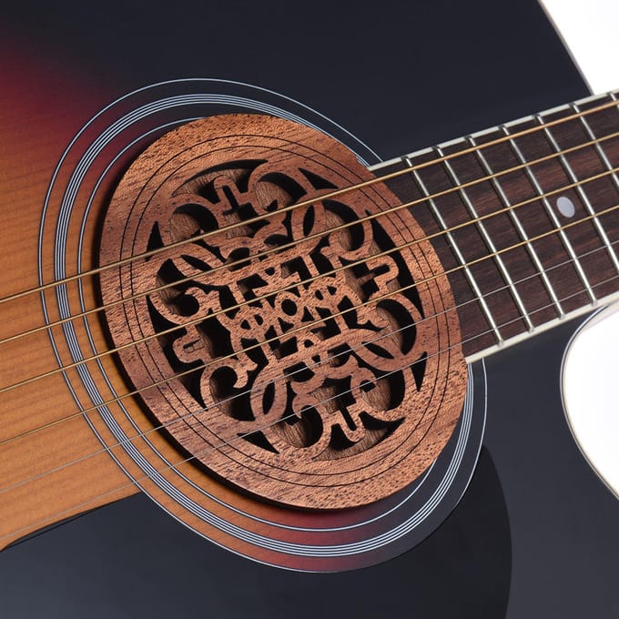 Gitaar Houten Klankgat Afdekking Blok Feedback Buffer Mahonie Hout Heet 7