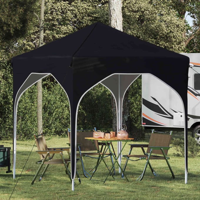 vidaXL - Pop-up - Feesttent - 194 - x - 194 - x - 245 - cm - Antraciet