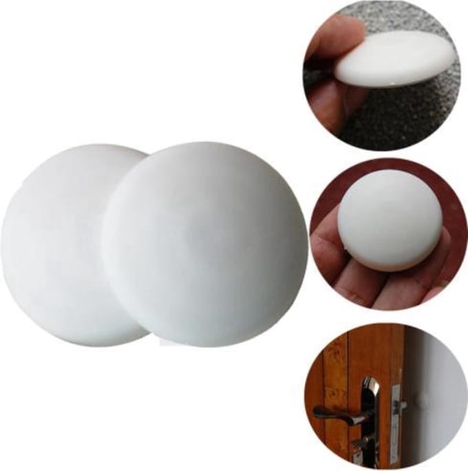 *** Zelfklevende Siliconen Deurstoppers deurstoppers - 2 Stuks - Wit - Deurbuffer - Deurbescherming - Muurbescherming - Stootrubber - van Heble® ***