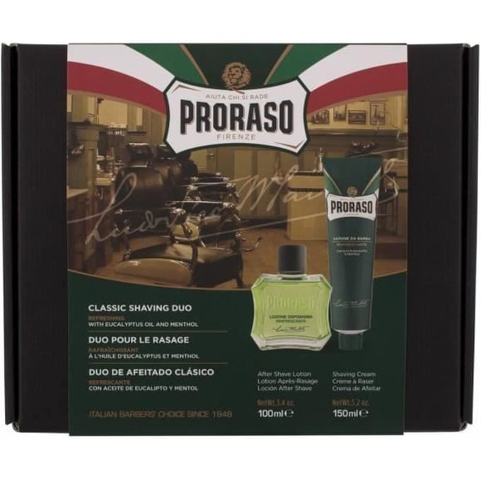 Shaving Set Proraso Afeitado Clásico Rinfrescante Lote Refreshing 2 Pieces