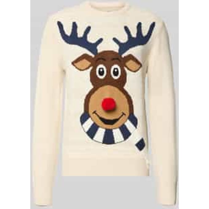 Gebreide pullover met ribboorden