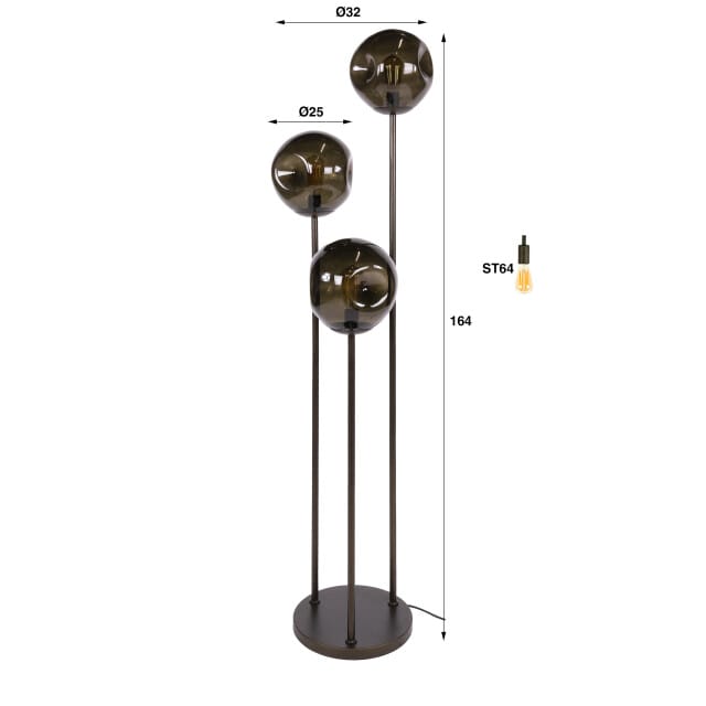 Hoyz vloerlamp stellar - 32x32x164 cm
