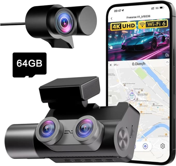 RONN® Dashcam Voor en Achter - Dashcam - Dashcam Voor Auto - Zwart - 5cm x 12cm x 7cm