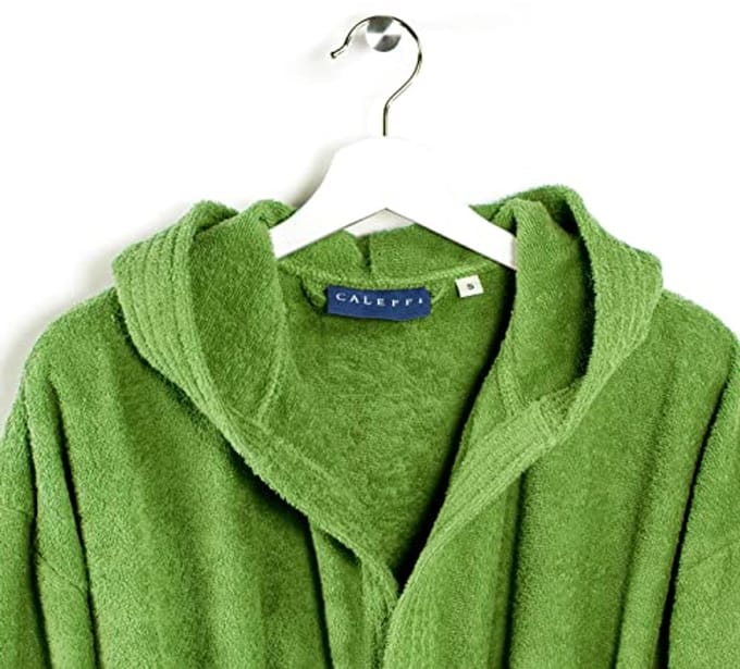 Caleffi Menorca badjas met capuchon, katoen, groen, XL, 26707