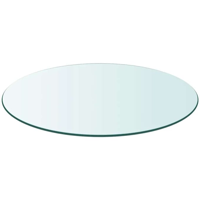vidaXL - Tafelblad - van - gehard - glas - 700 - mm - rond
