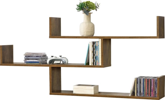 Wandrek Grimstad met 3 planken 119x18x55 cm houtkleurig