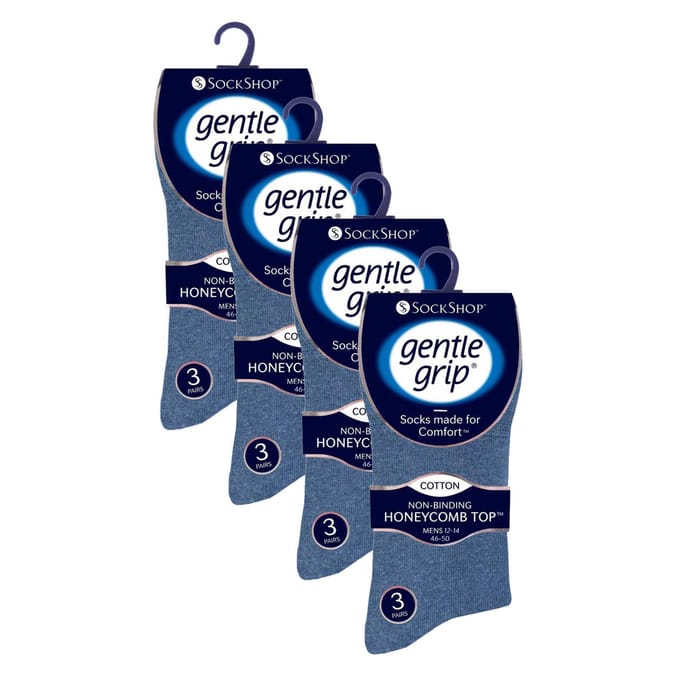 12 Paar Heren Zachte Grip Lose Top Sokken | Extra Brede Niet-Elastische Sokken