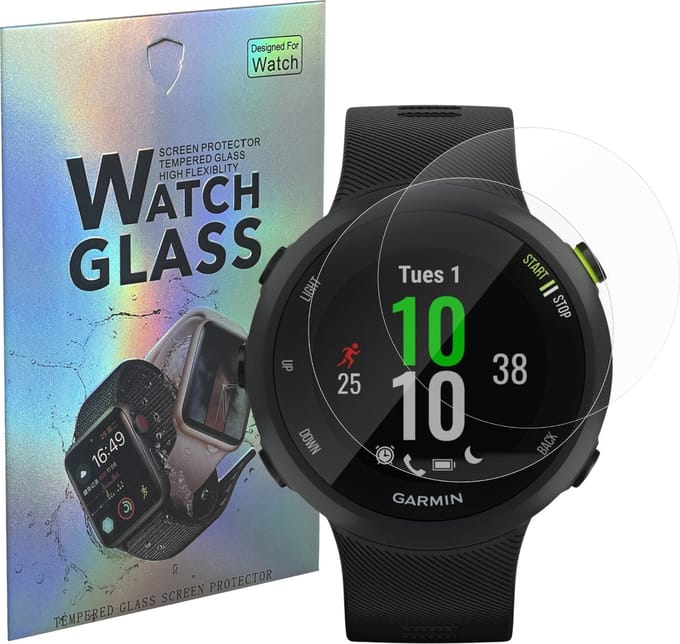 Screenprotector voor Garmin Forerunner 55 / Forerunner 45 / Forerunner 45S - 2 stuks Beschermglas Smartwatch van glas Transparante glazen schermbeschermfolie