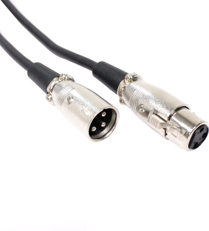 BeMatik - Audiokabel microfoon XLR 3-pins mannelijk naar vrouwelijk 5m