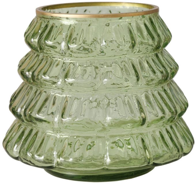 Glazen kaarsenhouder TIWA, hoogte 11,5 cm