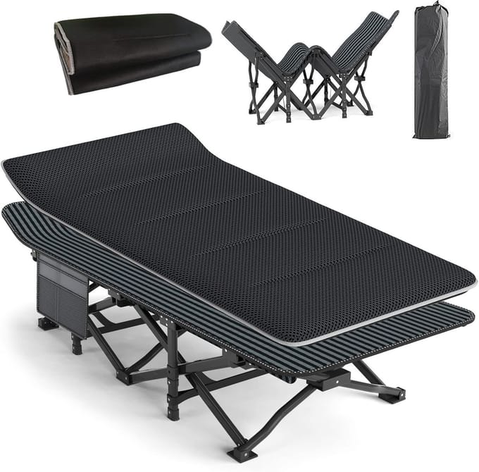 Comfortabel en Lichtgewicht Campingbed voor Volwassenen met Kussen