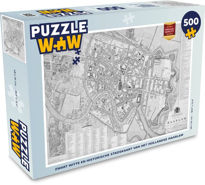 Puzzel Kaart - Haarlem - Antiek - Legpuzzel - Puzzel 500 stukjes