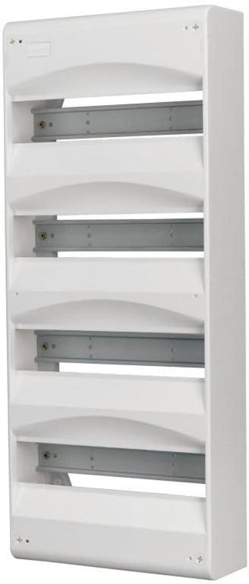Stoppenkast - Verdeelkast - Stroom Verdeling - Opbouwmontage - 4 Rijen 52 Modules - Wit