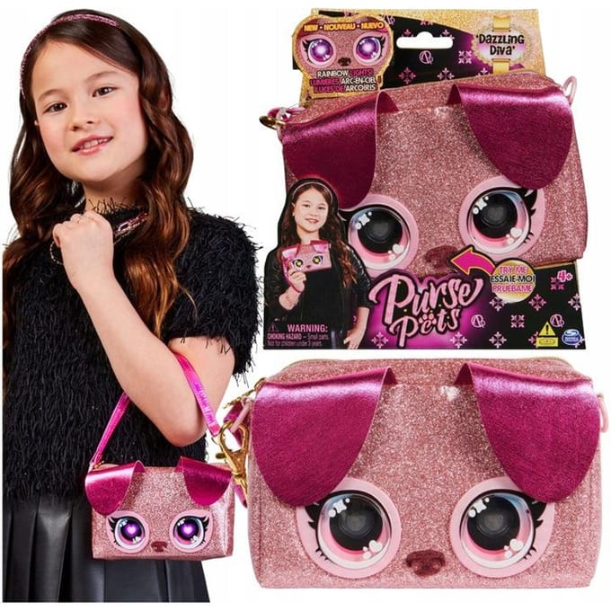 Purse Pets - Wristlet Bag - Puppy - Interactieve Tas & Knuffel met verlichte regenboogogen