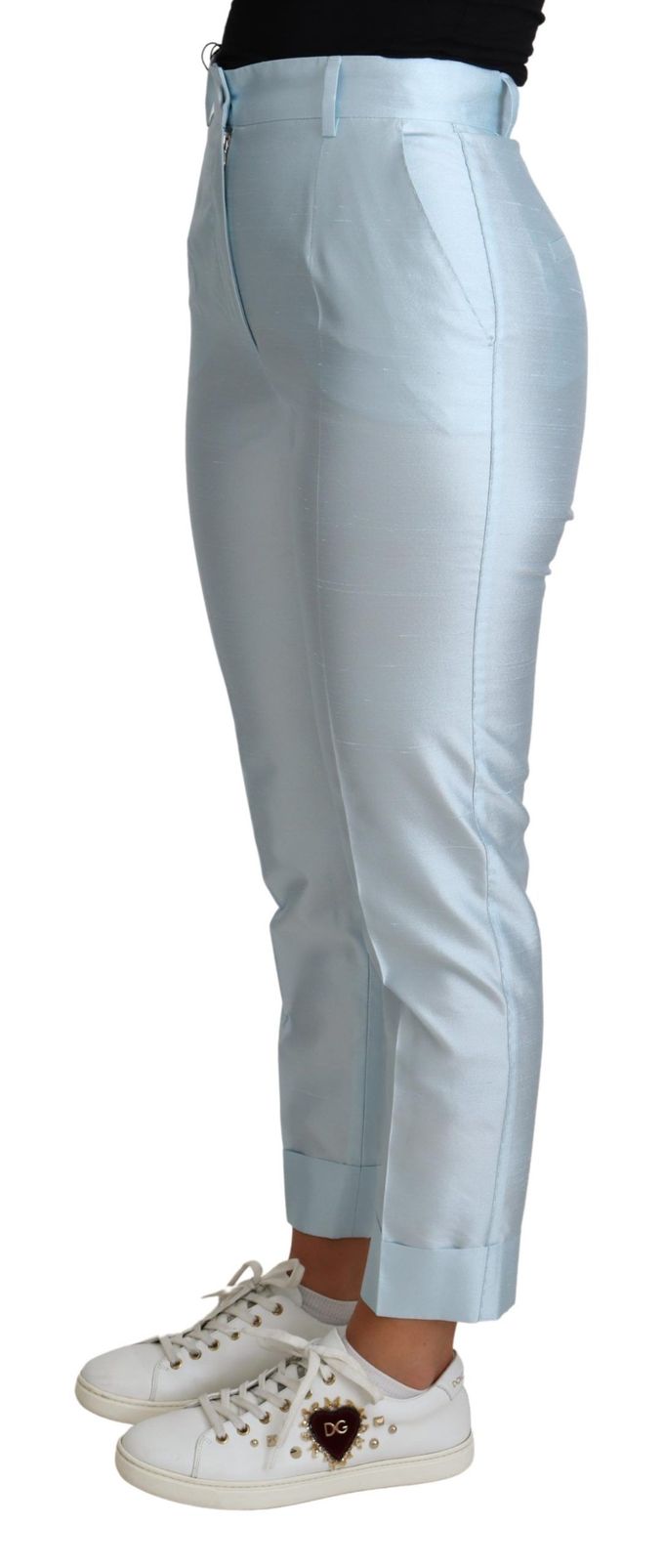 Dolce Gabbana Light Blue Zijde Broek