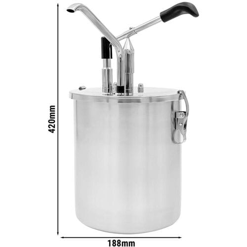 GGM Gastro Saucen-/ Dosierspender - 6 Liter - mit Behälter & einstellbarer Dosierung