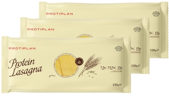 Protiplan - Proteine Lasagne Pasta - Low Carb - Eiwitrijk - 3 Stuks - Dieet - Maaltijden