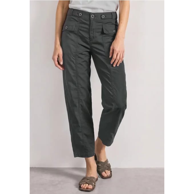 High Waist Barrel Leg Hose im Casual Fit