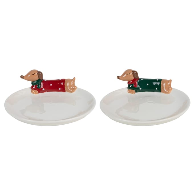 Bord Teckel Ø15cm 2 assorti
