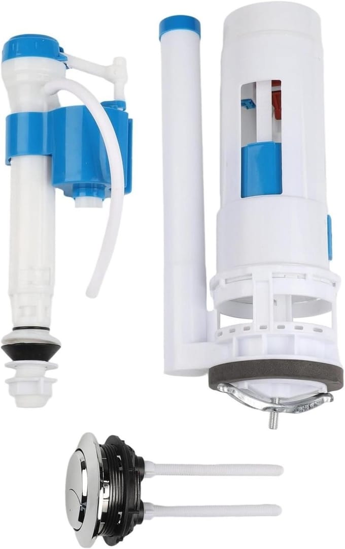 Toilet Spoel Systeem - Dubbel Spoel - Water Besparen - Stil Verstelbaar - 1 Set - Wit