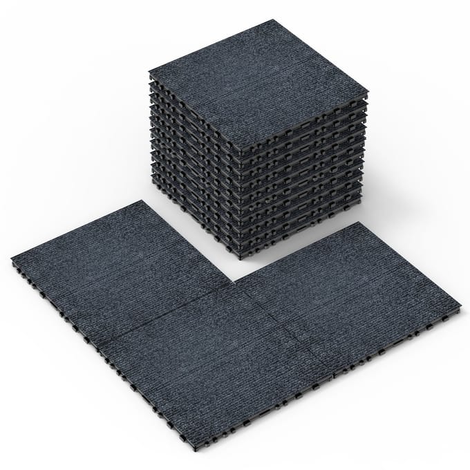 DIY Tapijttegels voor Terras - 36-Pack - 12 inch & Antislip - Grijs