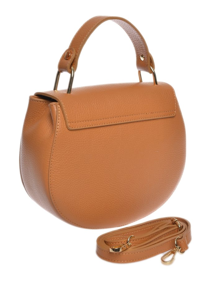 Luisa Vannini Brown Rundleer Tas