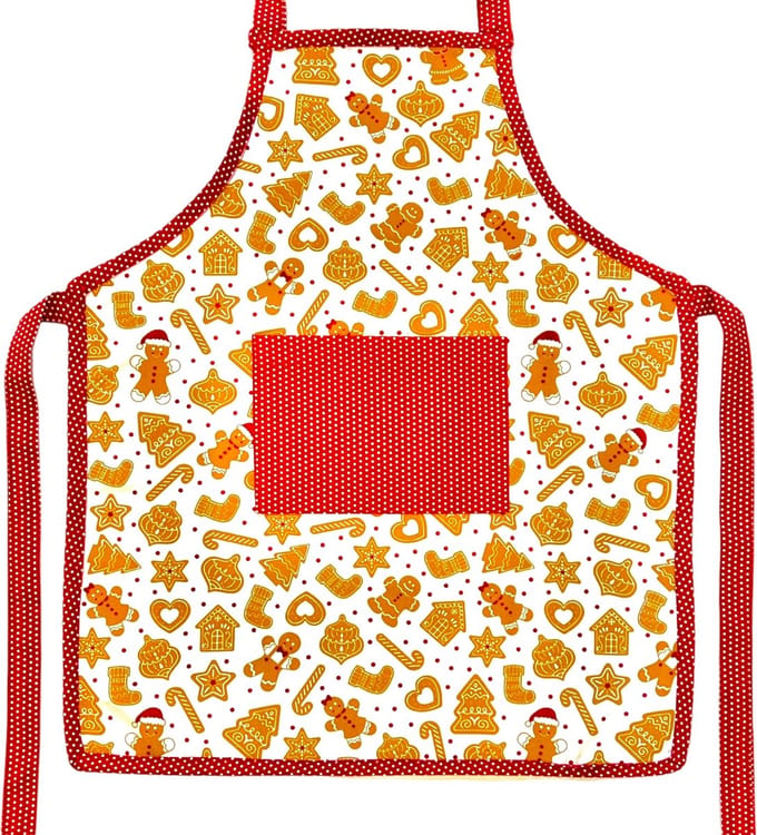 Kerstschort Voor Kinderen - 50 x 59 cm - 4 - 9 Jaar - 100% Katoen