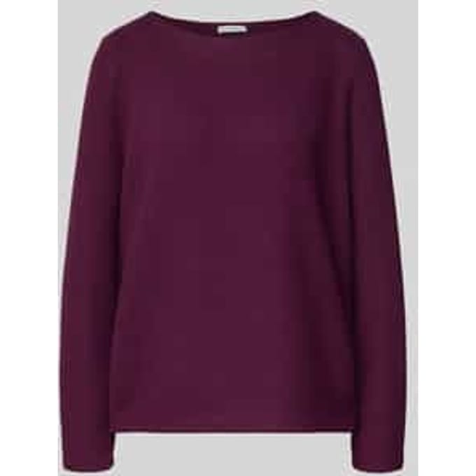 Tom Tailor - Soft-touch sweatshirt met knoopdetails - Maat XL - Dark Red Mélange