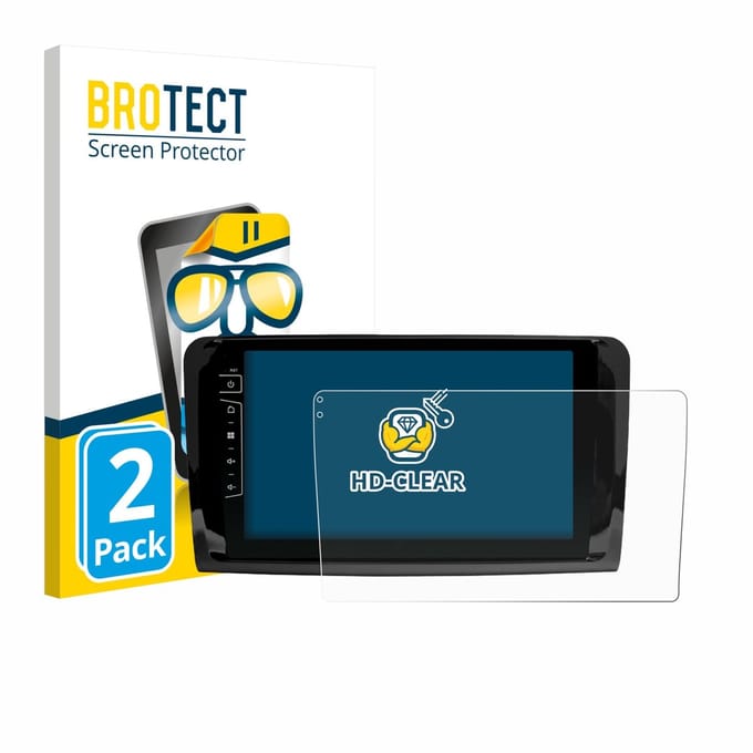 BROTECT - Screenprotector voor Dynavin D9-DF432 9" - Folie Beschermfolie transparant 2 Stuks
