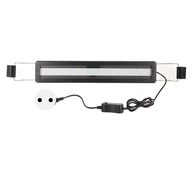 Lampe LED pour aquarium 4 rangées, résistante aux éclaboussures, ultra-mince, lumière LED à changement de couleur avec extension black