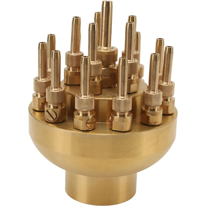 Fonteinsproeier Messing G2 Inch DN50 3-Laags Verstelbare Kolom Waterfonteinsproeier brown
