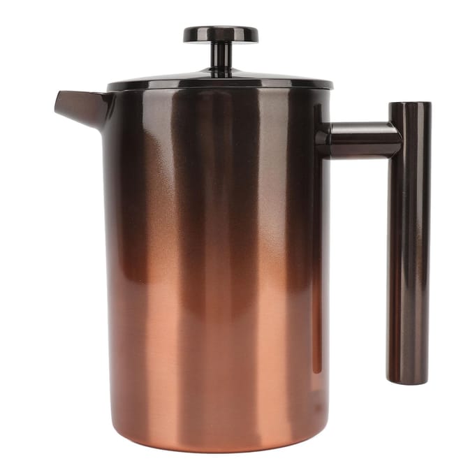 French Press Koffie Thee Maker met Filter Dubbellaags 304 Roestvrij Staal Verloop voor Type 2 black