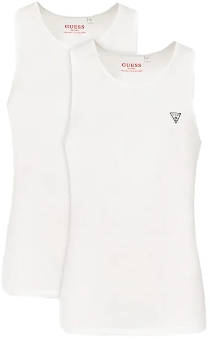 Guess Wit Heren T-shirt L 2 Pieces beige